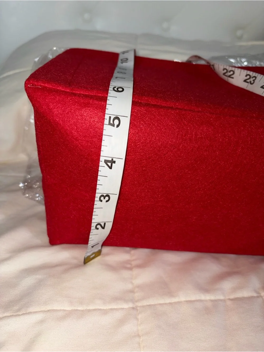 Red Felt Tote Organizer Insert - Home Storage & Organization